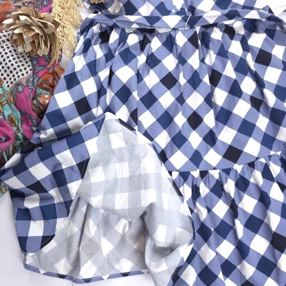 New Tommy Hilfiger Blue and White Dress Cotton With Pockets Sz 10 - Picture 3 of 14